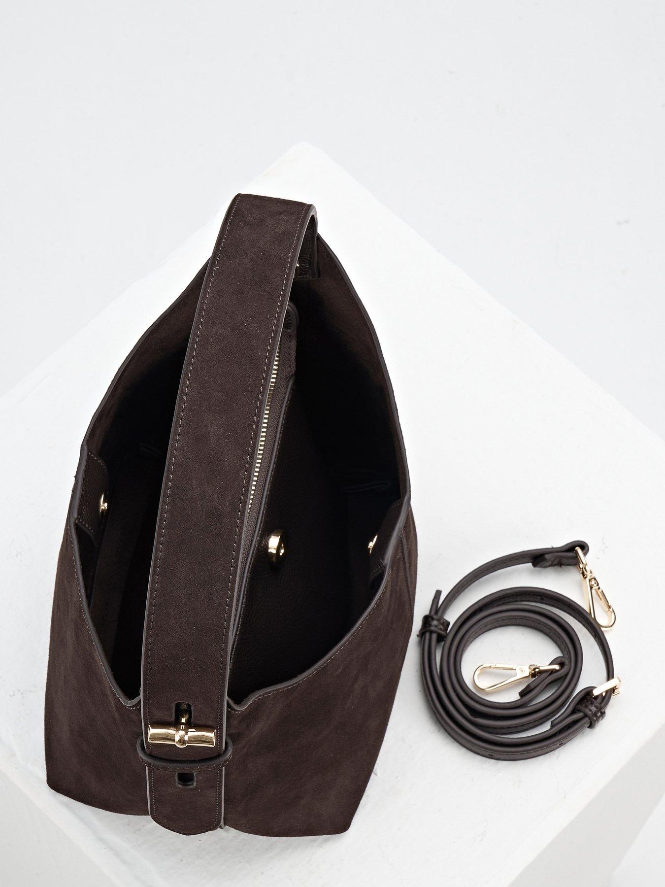 Image 4 of 7 of Luella Grey Roxanne Grab Handle Bag - Chocolate Suede