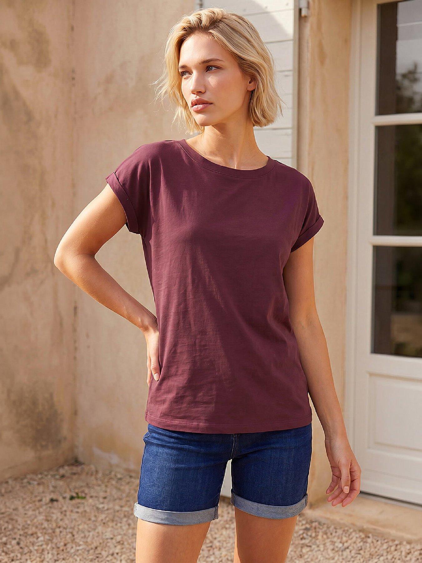Roman Plain Stretch Cotton Jersey T-Shirt