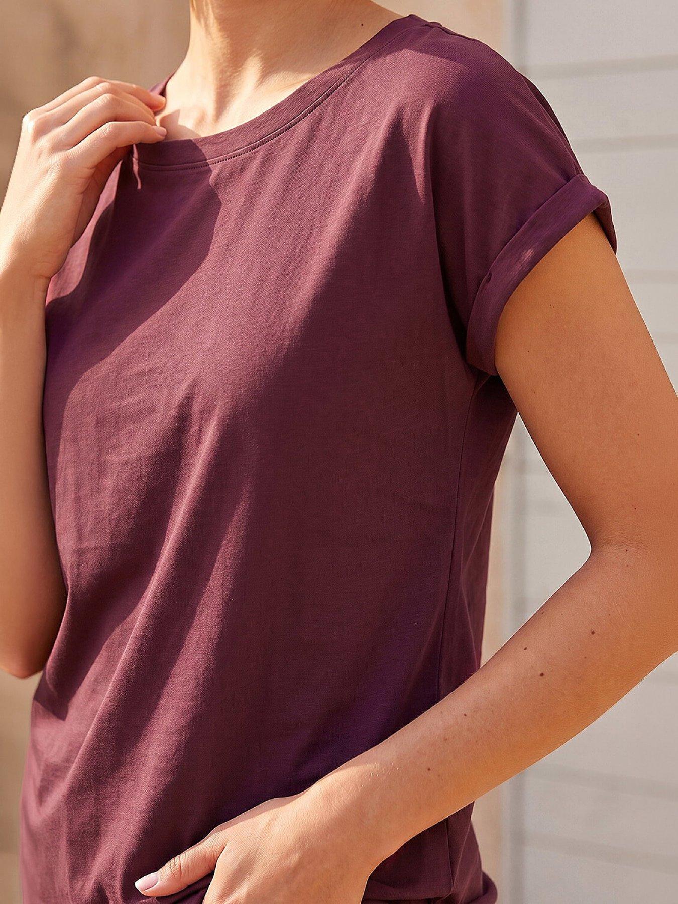 Image 2 of 4 of Roman Plain Stretch Cotton Jersey T-shirt