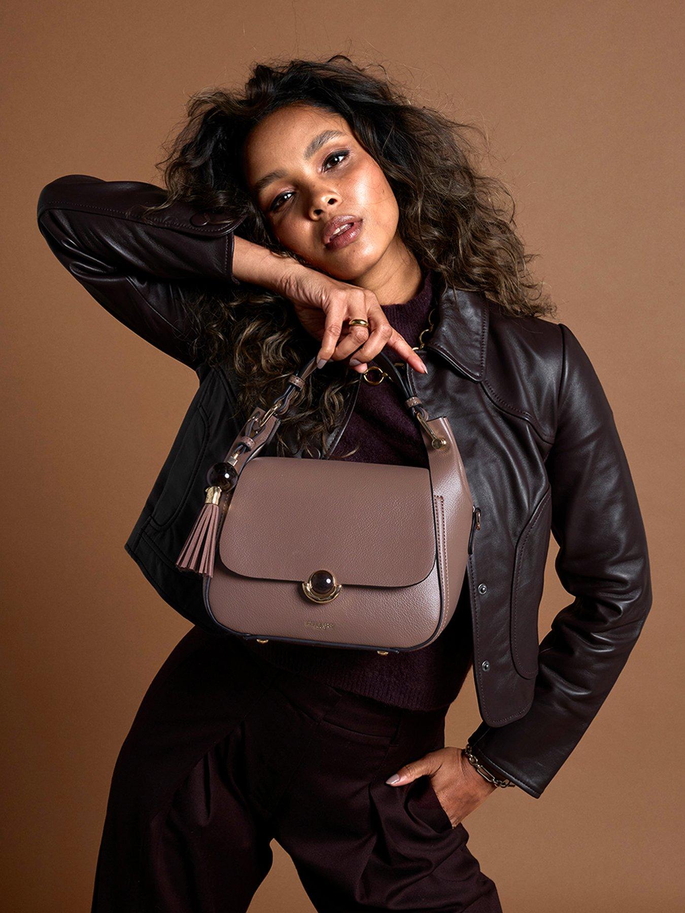 Luella Grey Diana Top Handle Crossbody In Fawn