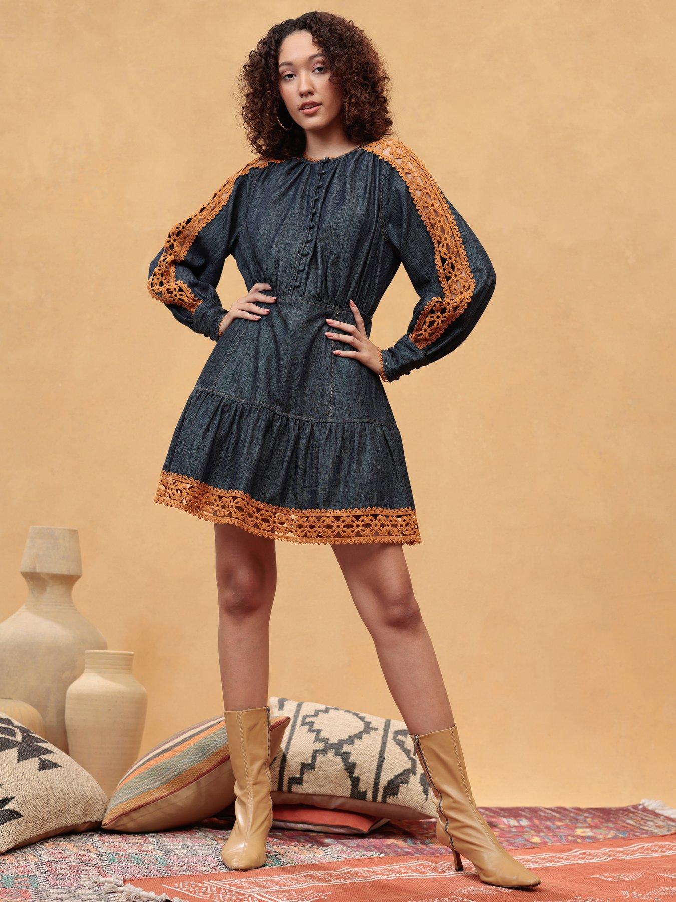 Image 2 of 5 of Emily Lovelock ELORA DENIM DRESS
