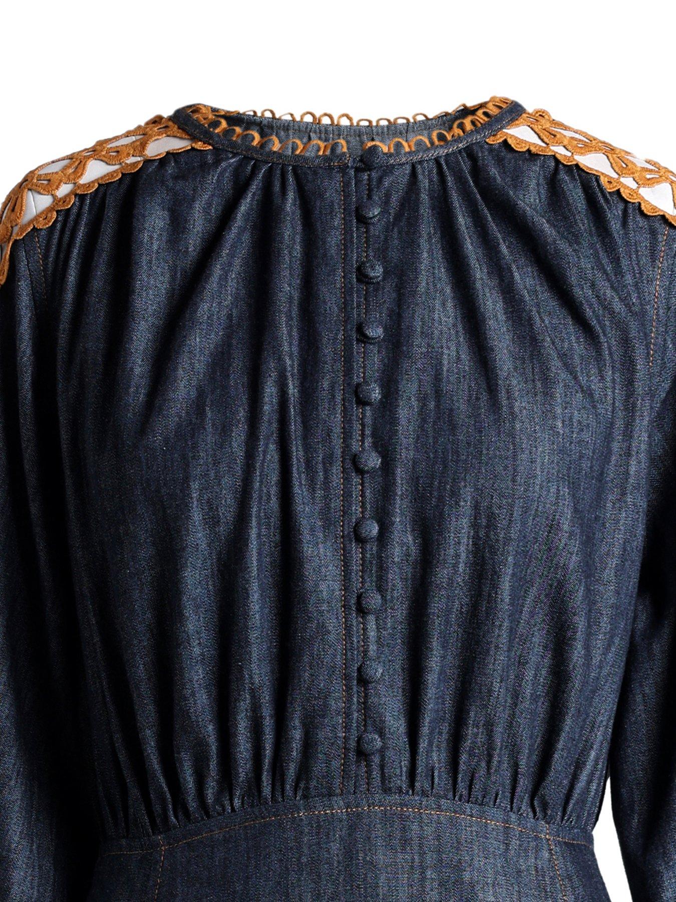 Image 5 of 5 of Emily Lovelock ELORA DENIM DRESS
