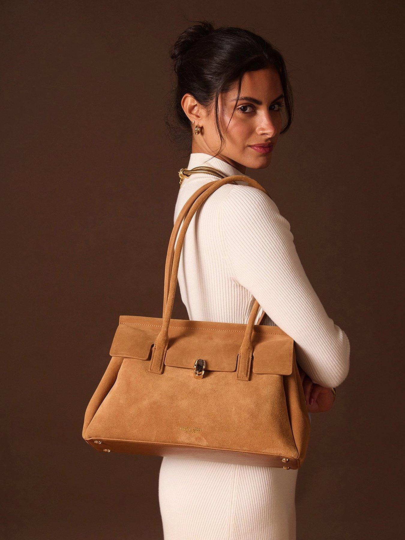 Luella Grey Natalia Tote Bag - Camel Suede