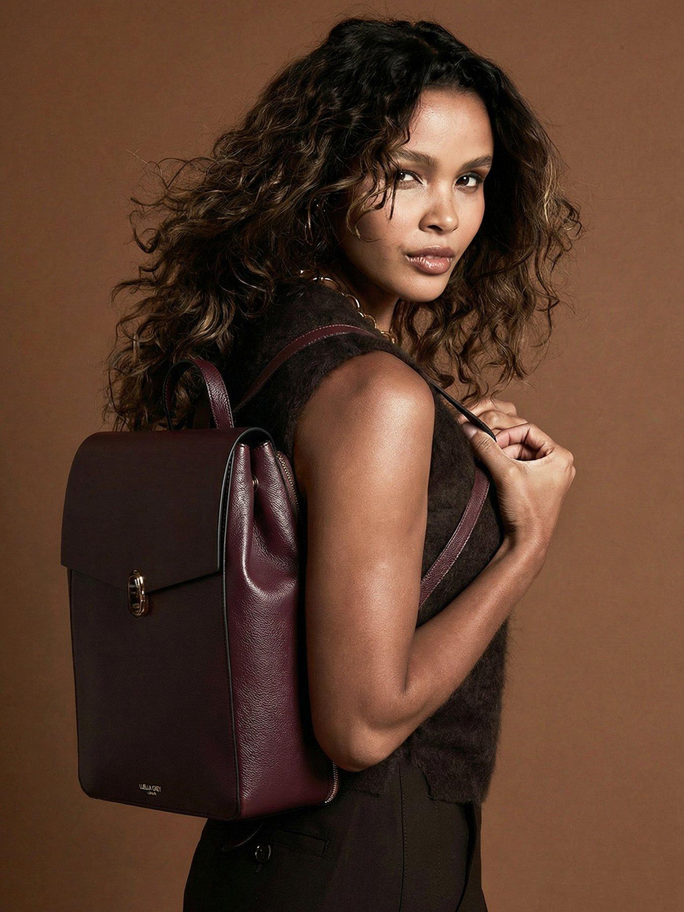 Luella Grey Casey Laptop Backpack In Black Cherry