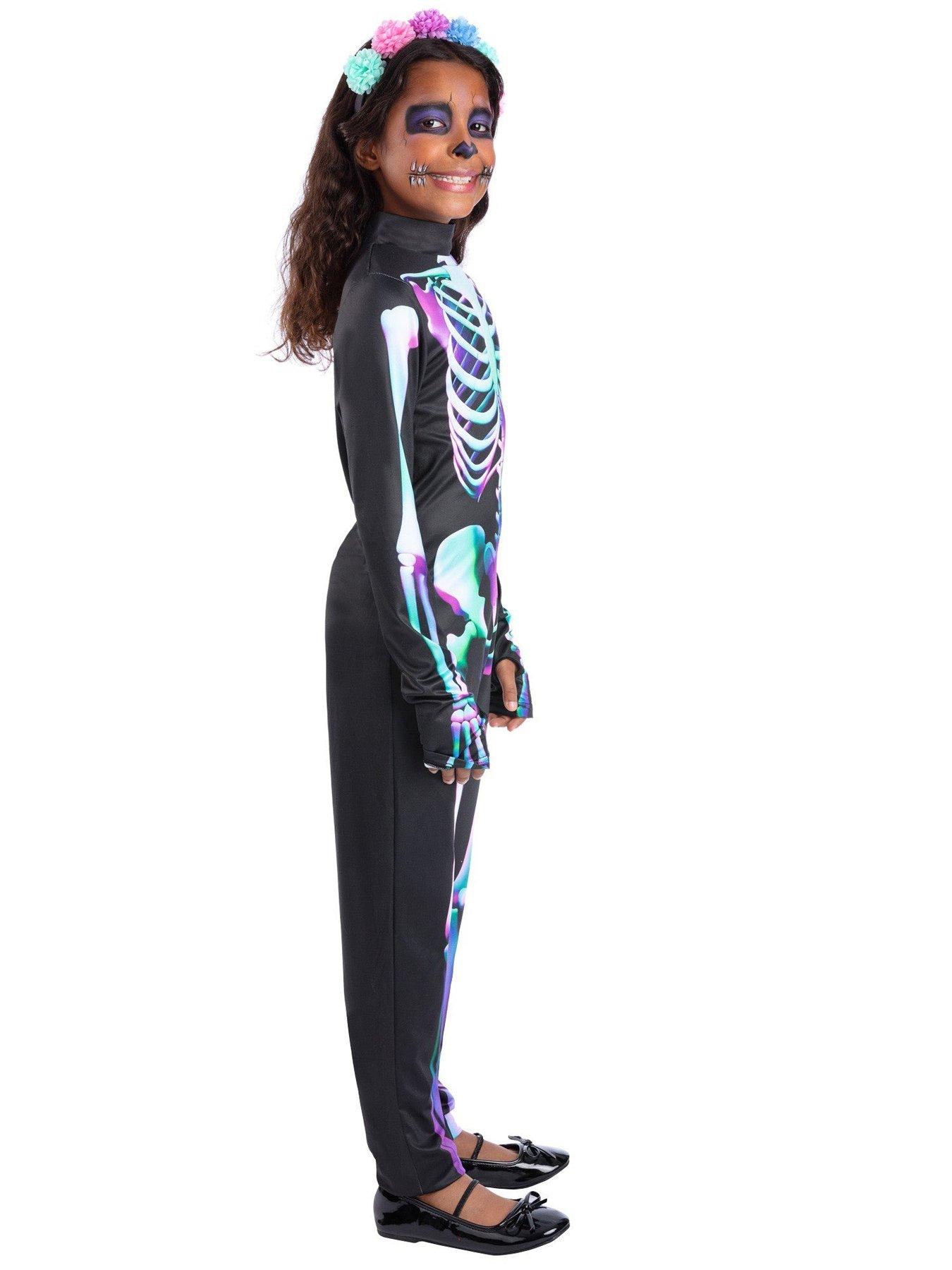 Image 3 of 4 of Kids Bright Bones Skeleton Costume