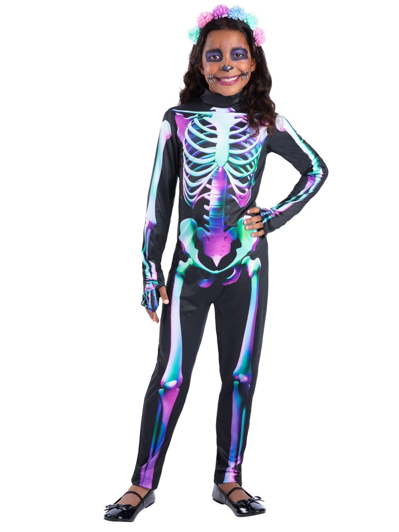 Image 4 of 4 of Kids Bright Bones Skeleton Costume