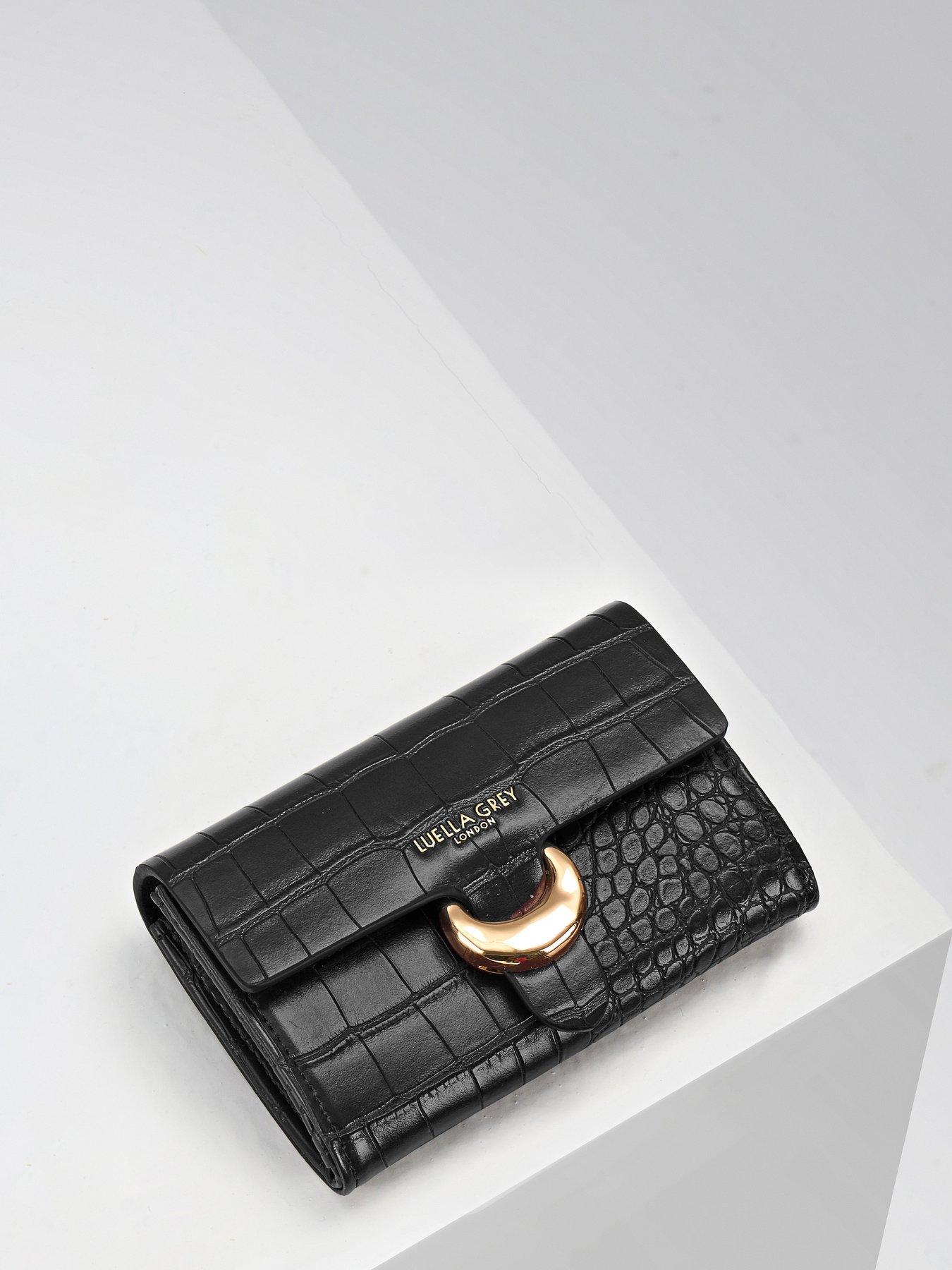 Image 2 of 4 of Luella Grey Letitia Medium Purse In Black Croc