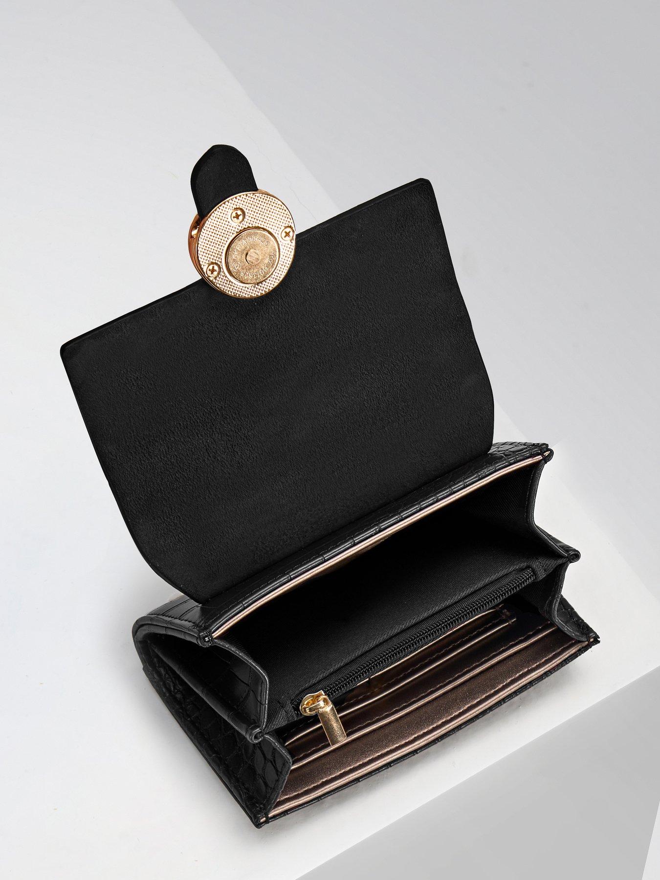 Image 3 of 4 of Luella Grey Letitia Medium Purse In Black Croc