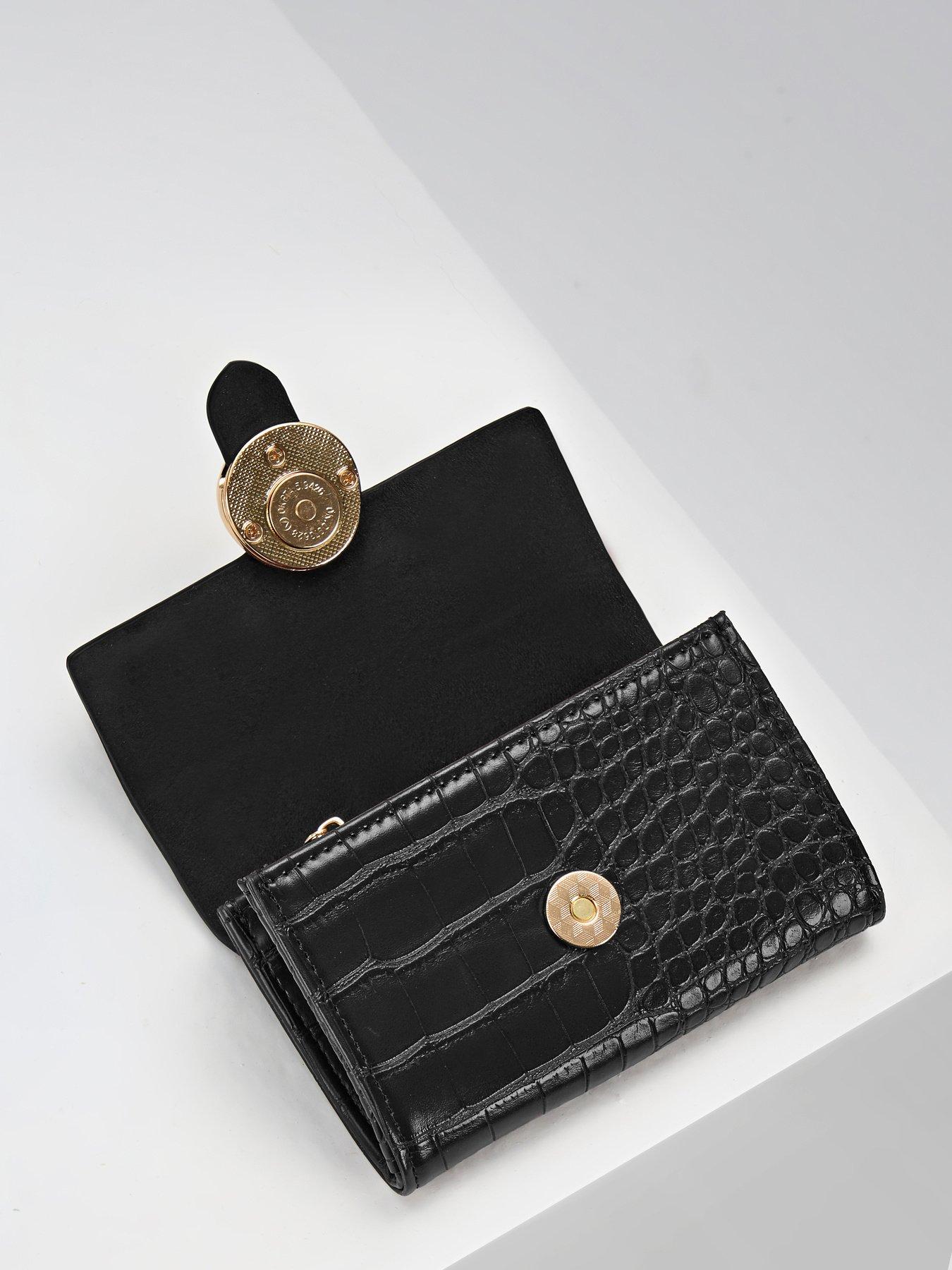 Image 4 of 4 of Luella Grey Letitia Medium Purse In Black Croc