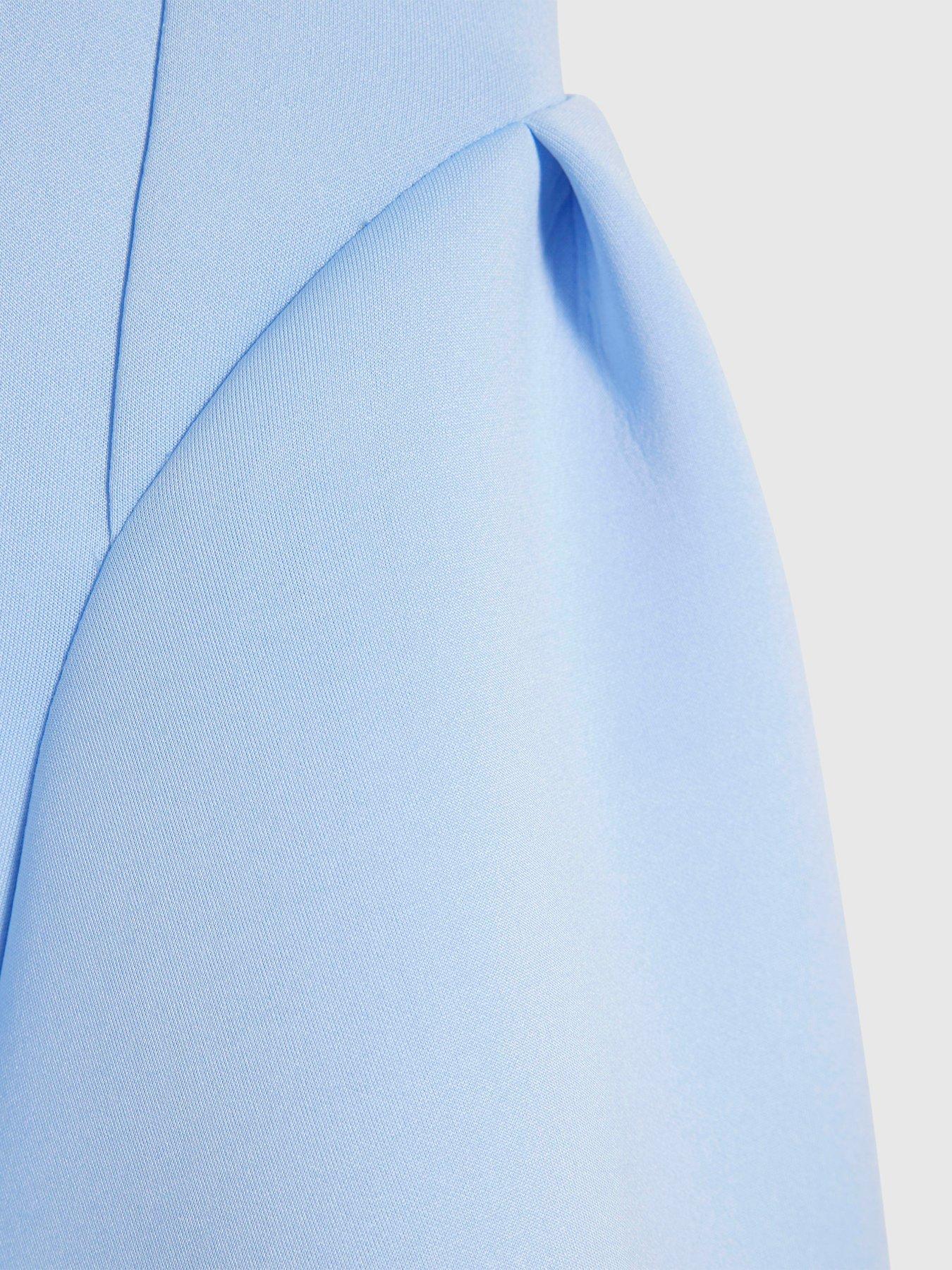 Image 4 of 4 of River Island Girls Premium One Shoulder Dress - Blue