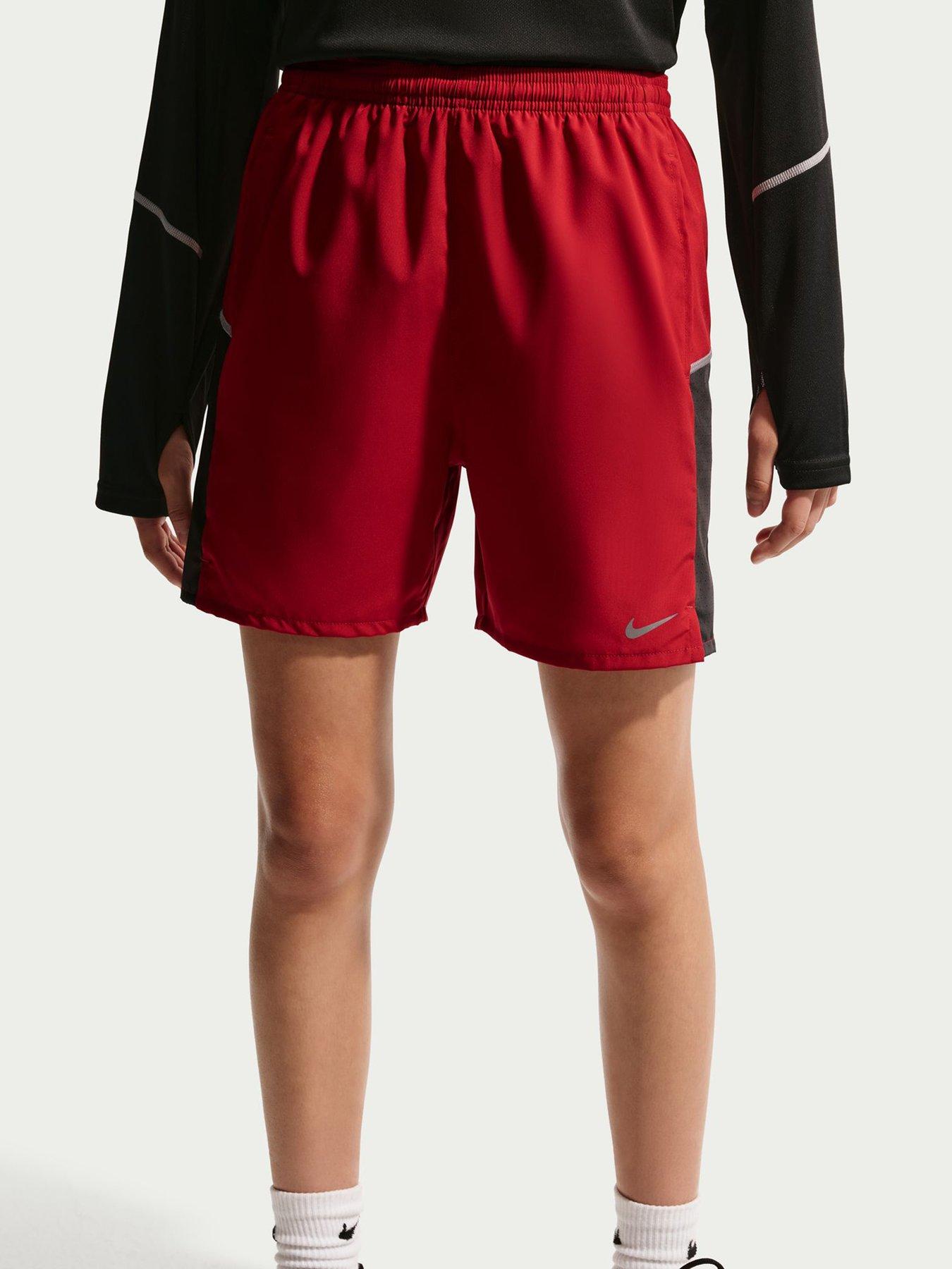 Image 1 of 5 of Nike Junior Boys Miler Dri-Fit Training Shorts - Red