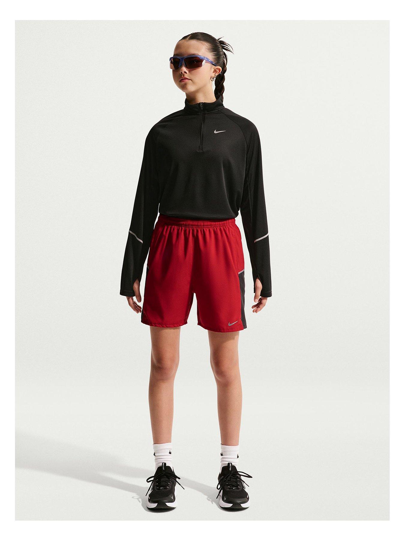 Image 2 of 5 of Nike Junior Boys Miler Dri-Fit Training Shorts - Red