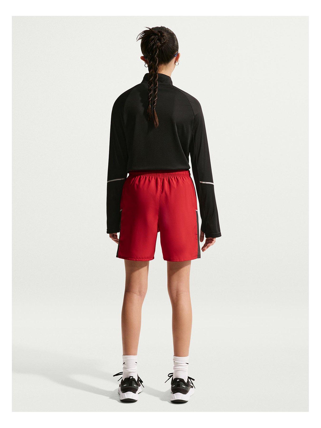 Image 3 of 5 of Nike Junior Boys Miler Dri-Fit Training Shorts - Red