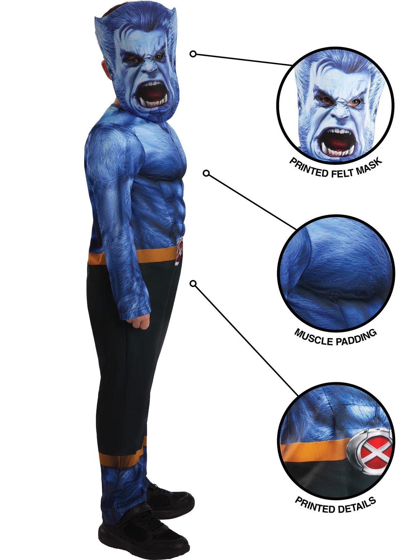 Image 3 of 6 of The Avengers Avengers Doomsday: Jumpsuit And Mask Beast Costume