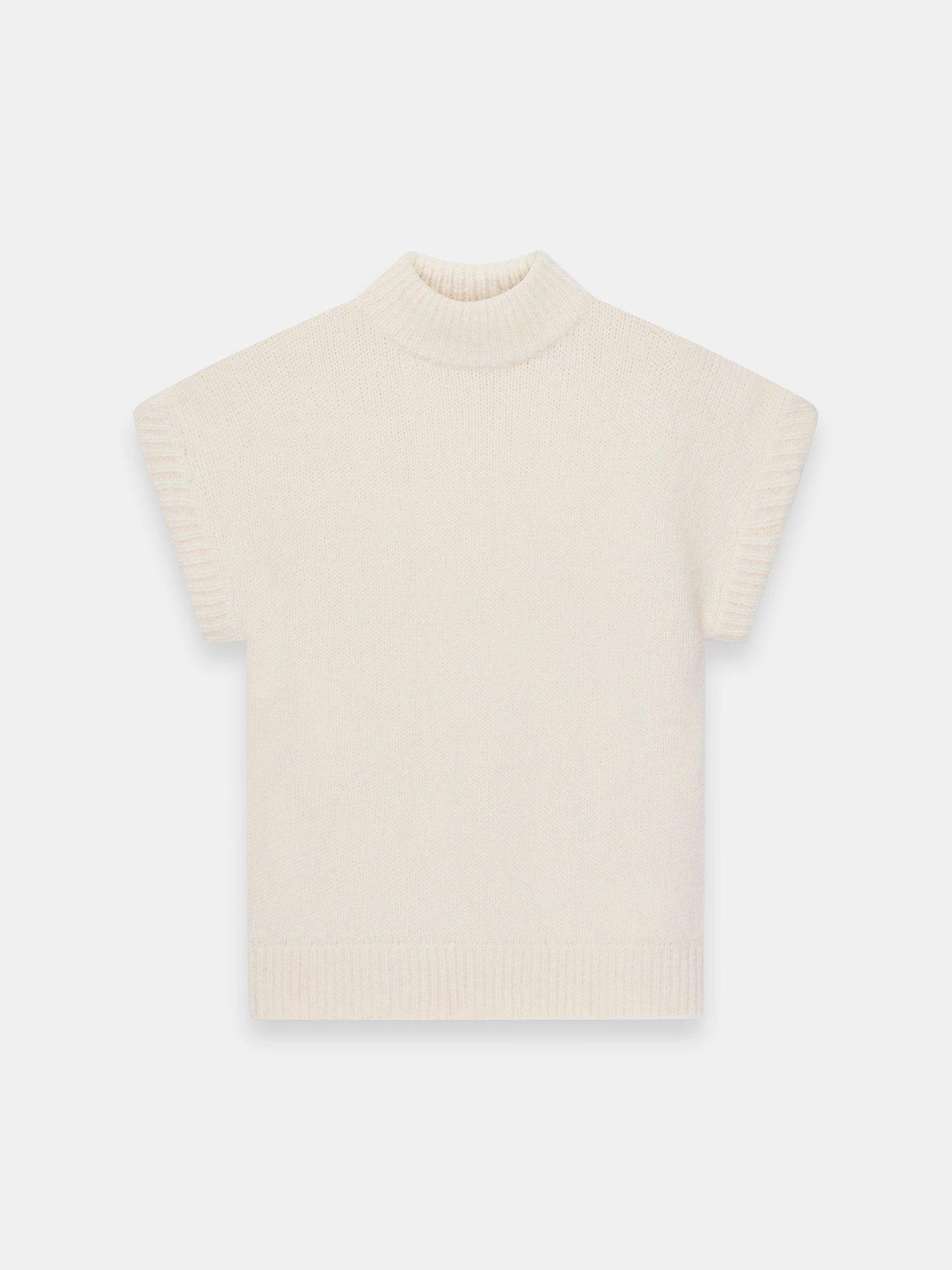 Image 5 of 6 of Mint Velvet Longline Knit Top - Cream