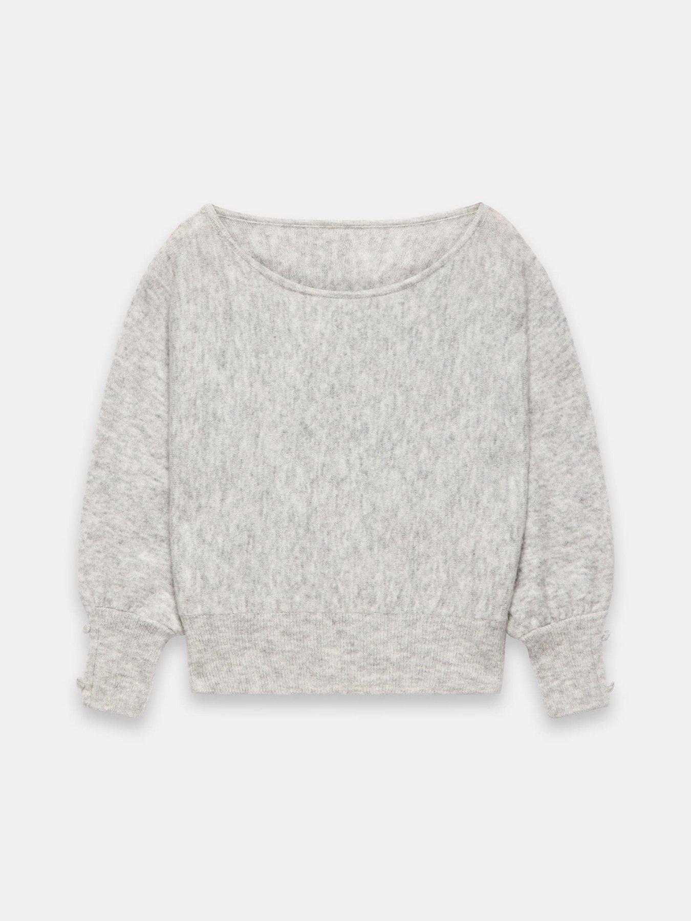Image 5 of 6 of Mint Velvet Slash Neck Jumper - Grey