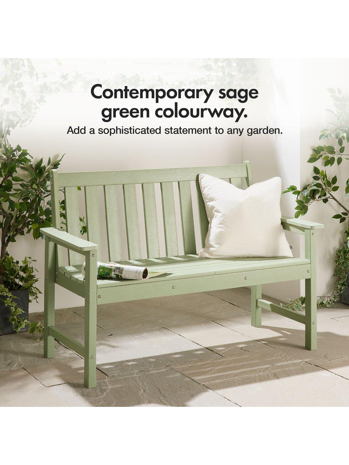 Image 4 of 7 of Vonhaus Westport Green Garden Bench