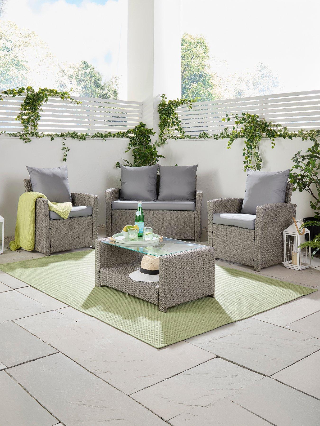 Image 1 of 7 of Vonhaus Bali 4 Seater Garden Rattan Sofa Set