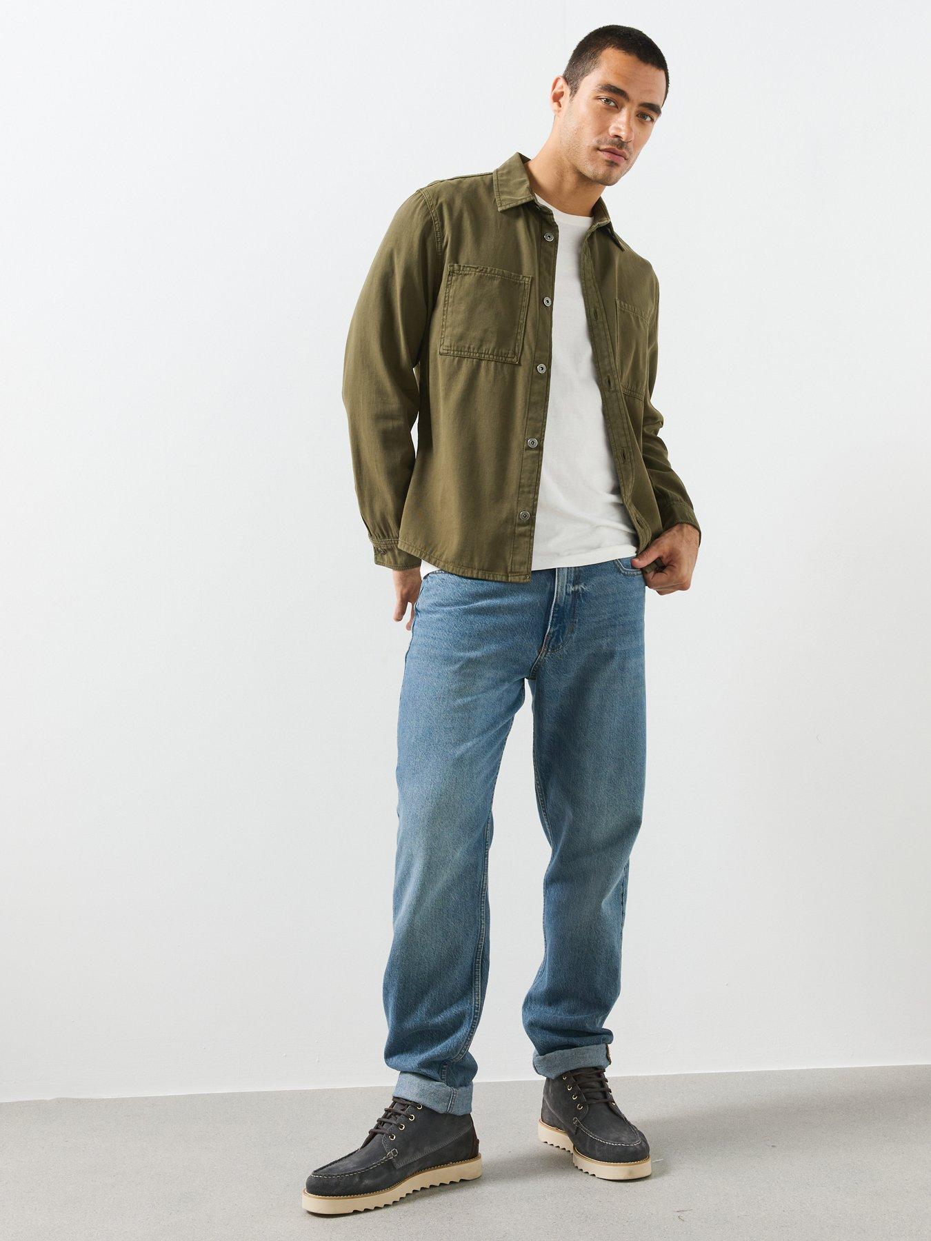 Image 3 of 5 of Mango Denim Pockets Overshirt - Khaki