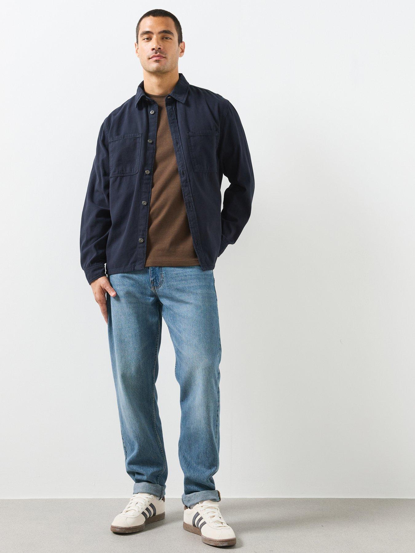 Image 3 of 6 of Mango Denim Pockets Overshirt - Dark Blue