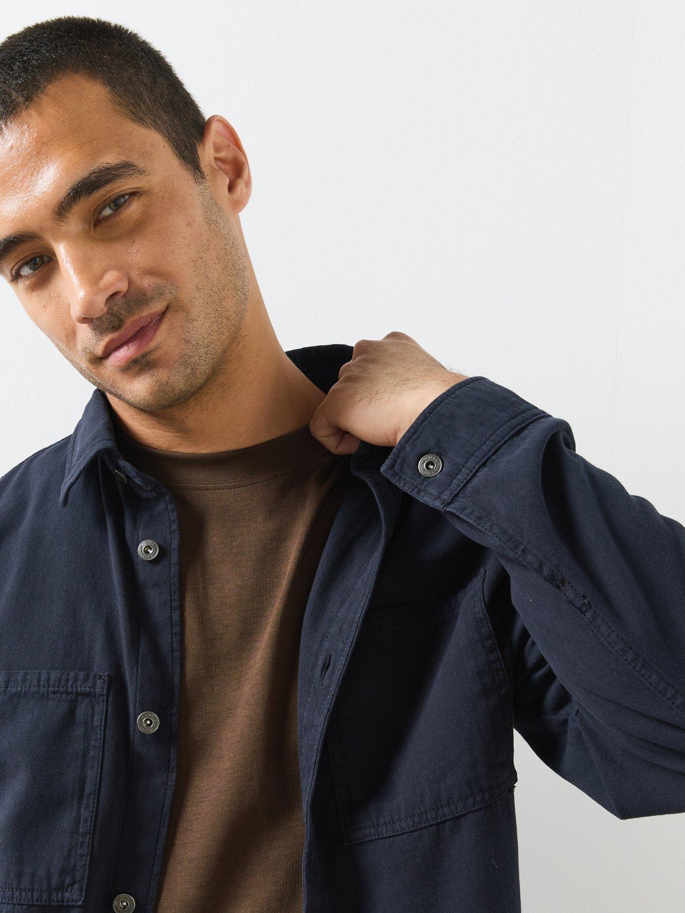 Image 4 of 6 of Mango Denim Pockets Overshirt - Dark Blue