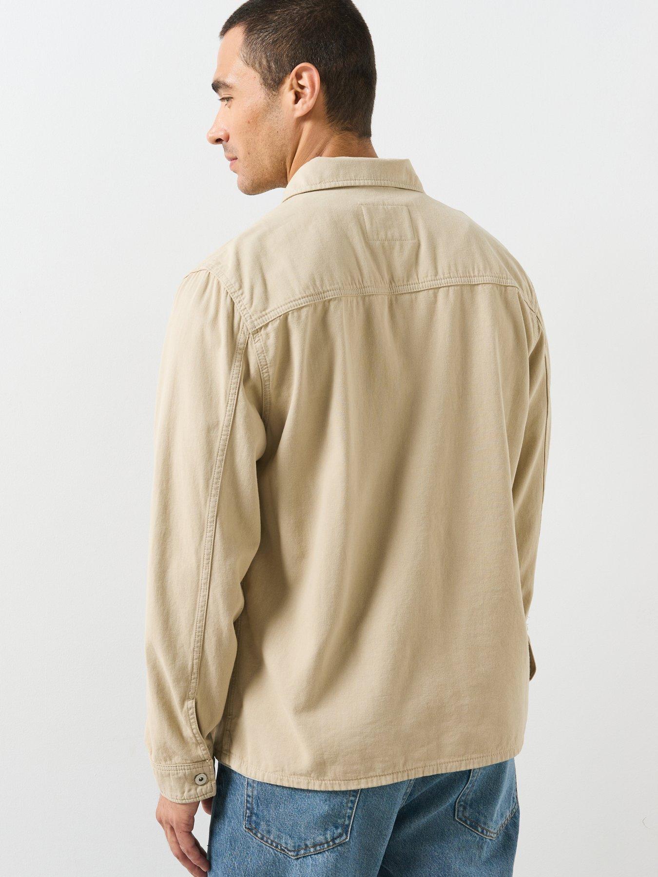 Image 2 of 6 of Mango Denim Pockets Overshirt - Cream