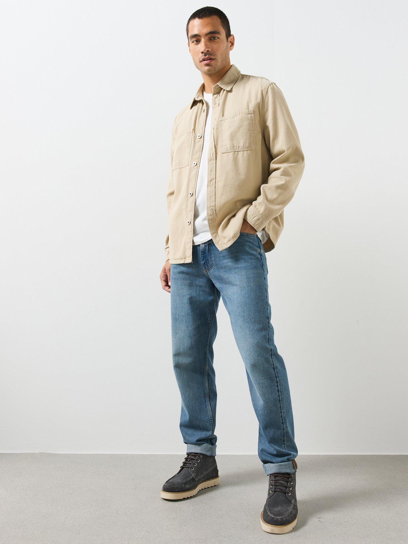 Image 3 of 6 of Mango Denim Pockets Overshirt - Cream