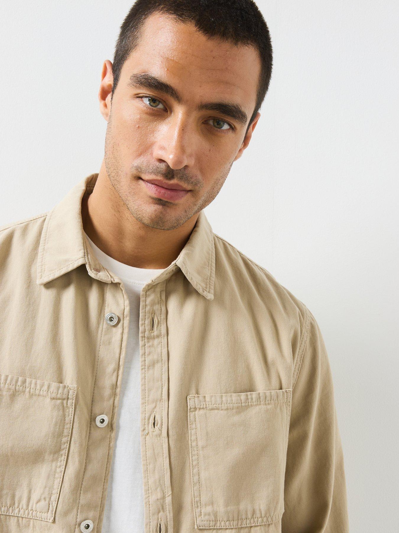 Image 6 of 6 of Mango Denim Pockets Overshirt - Cream