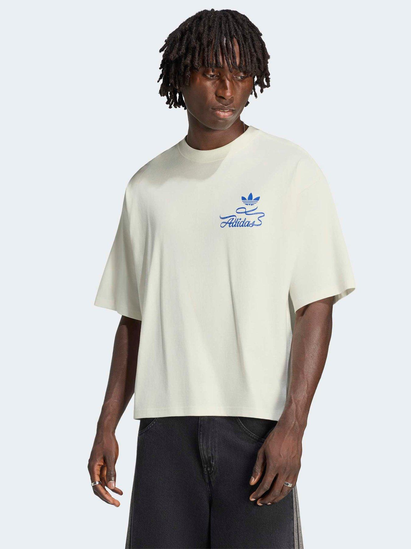 Image 1 of 6 of adidas Originals Mens Record Graphic Tee - White