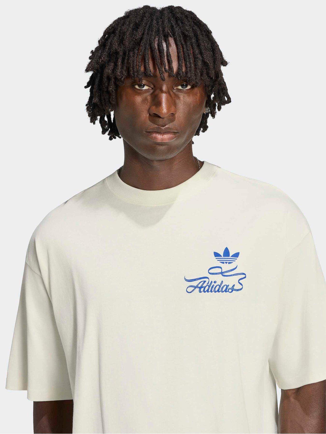 Image 4 of 6 of adidas Originals Mens Record Graphic Tee - White