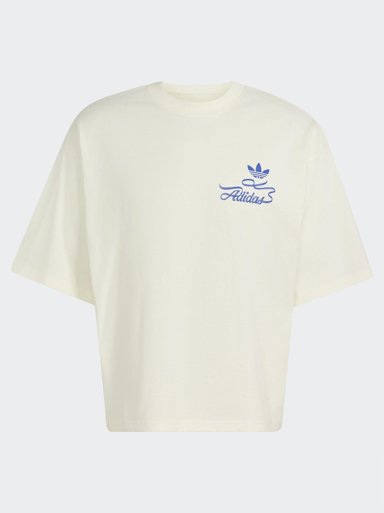 Image 6 of 6 of adidas Originals Mens Record Graphic Tee - White