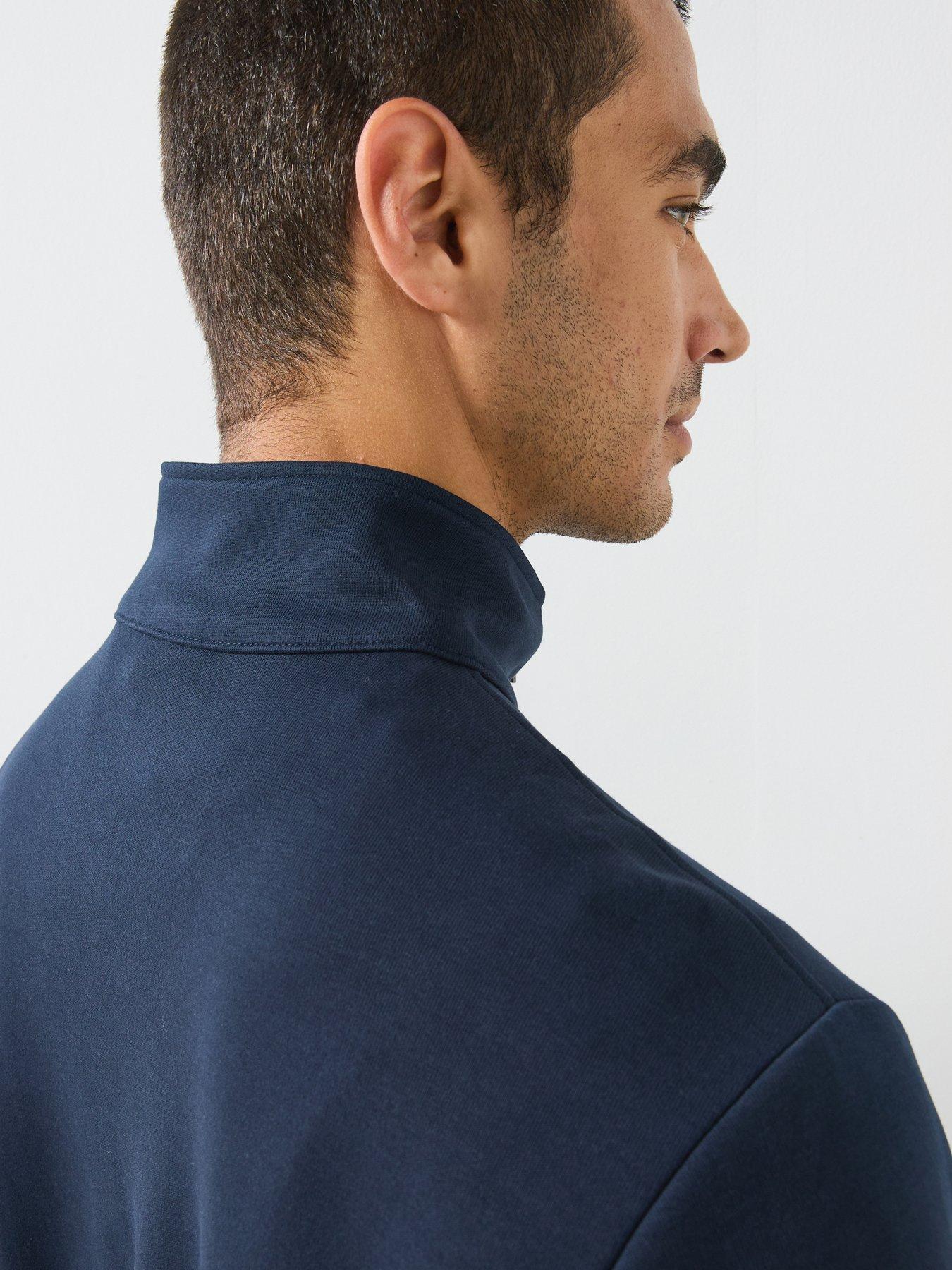 Image 6 of 6 of Mango Cotton Blend Zipper Sweatshirt - Blue
