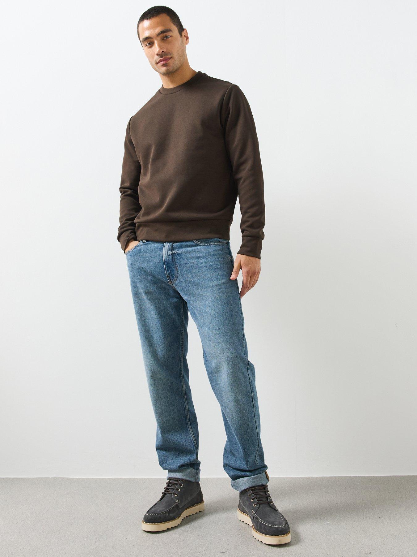 Image 3 of 6 of Mango Cotton Blend Regular Fit Sweatshirt - Brown