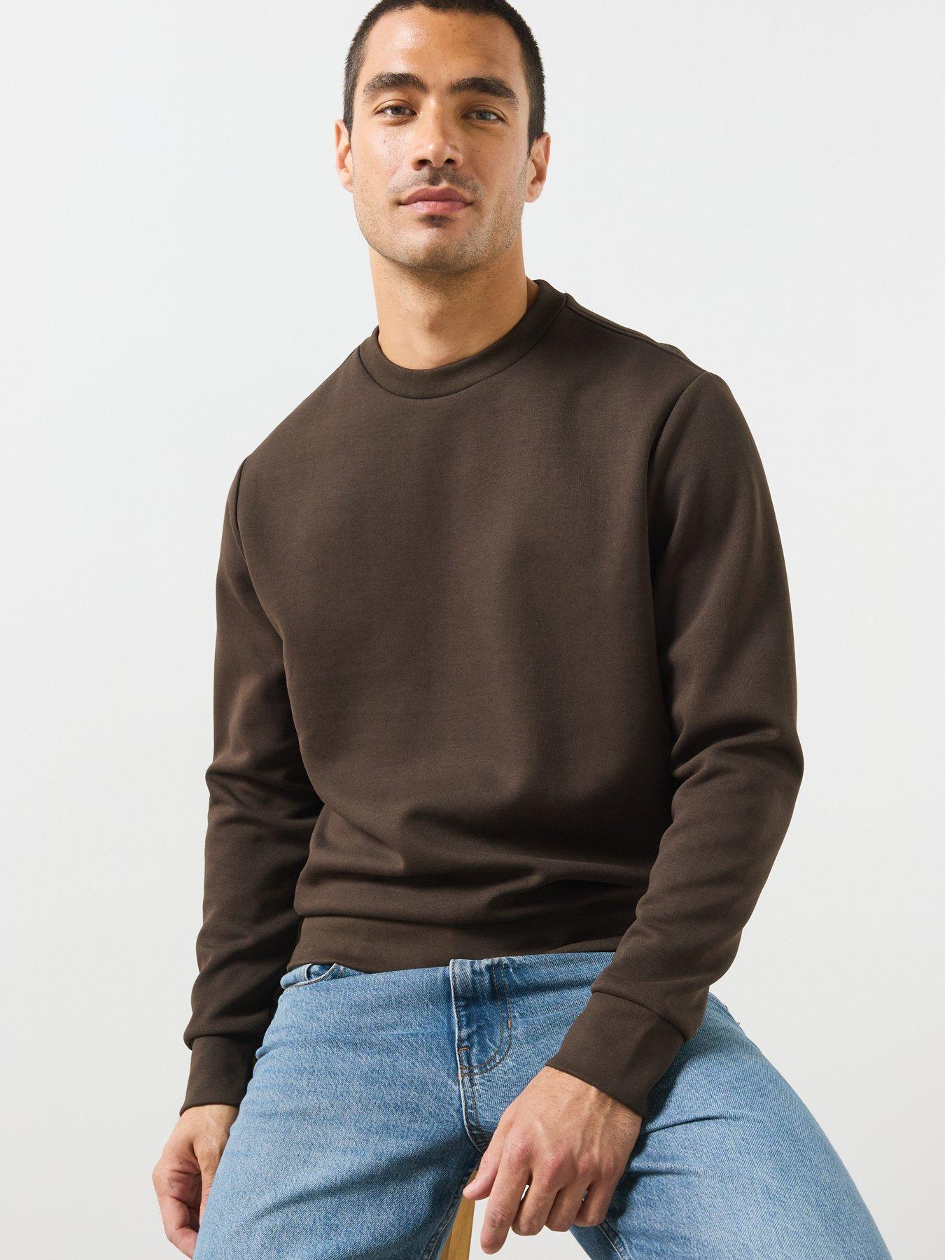 Image 5 of 6 of Mango Cotton Blend Regular Fit Sweatshirt - Brown