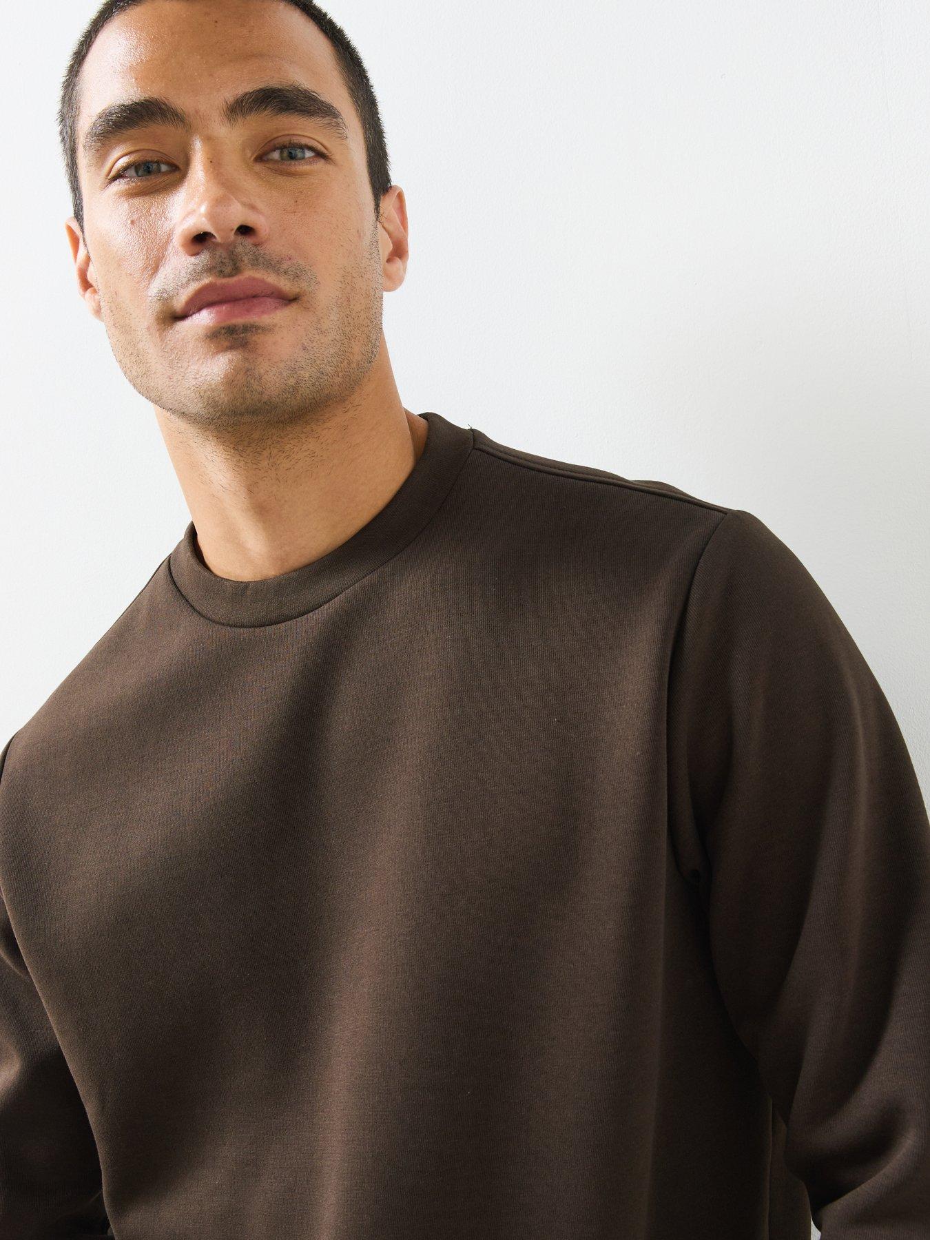 Image 6 of 6 of Mango Cotton Blend Regular Fit Sweatshirt - Brown