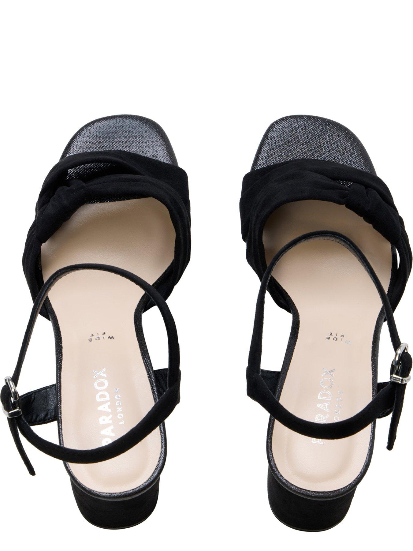 Image 4 of 7 of Paradox London Liliane Platform Block Heel - Black