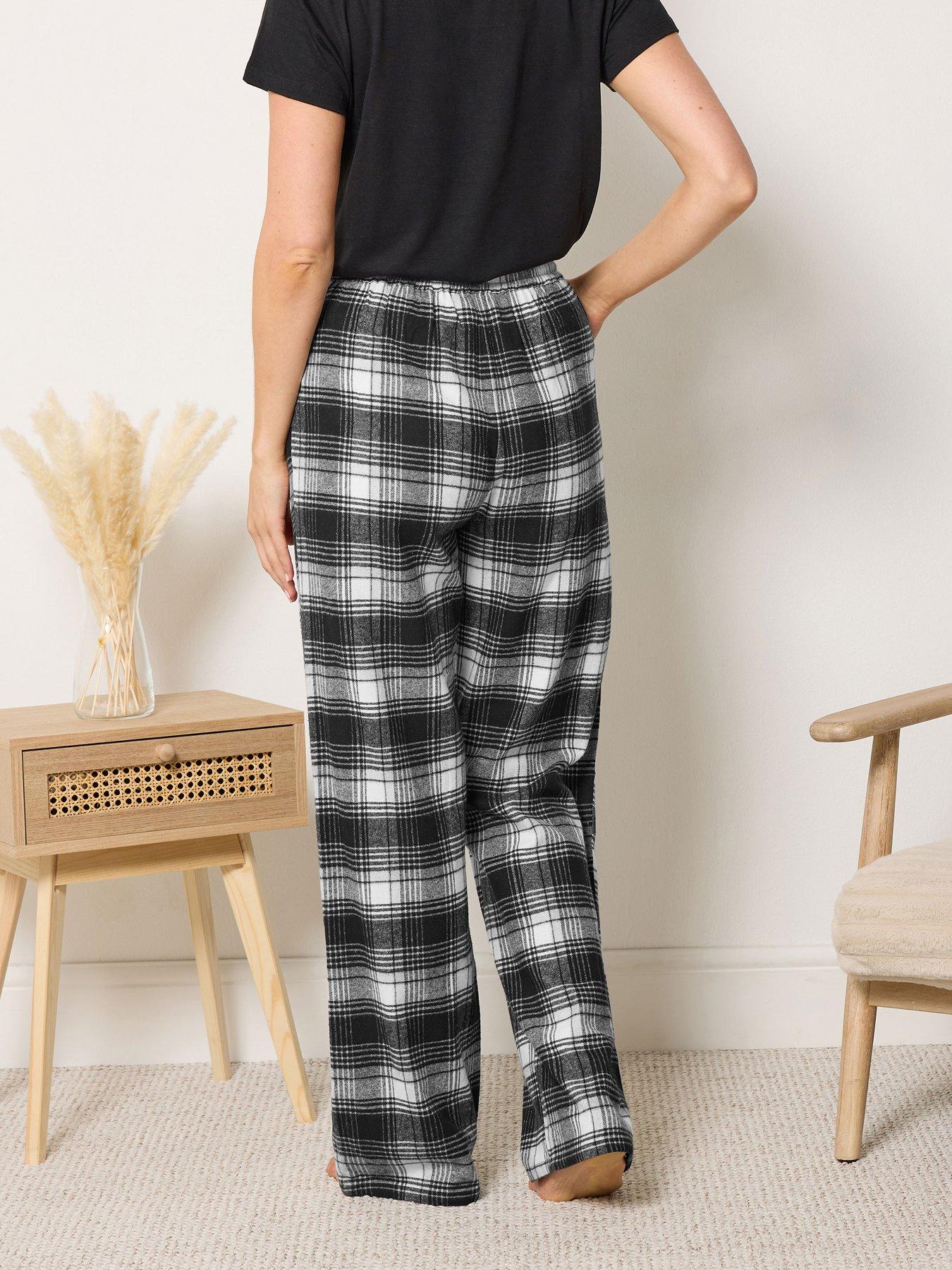 Image 2 of 4 of Long Tall Sally Tall Check Wide Leg Pj Pant