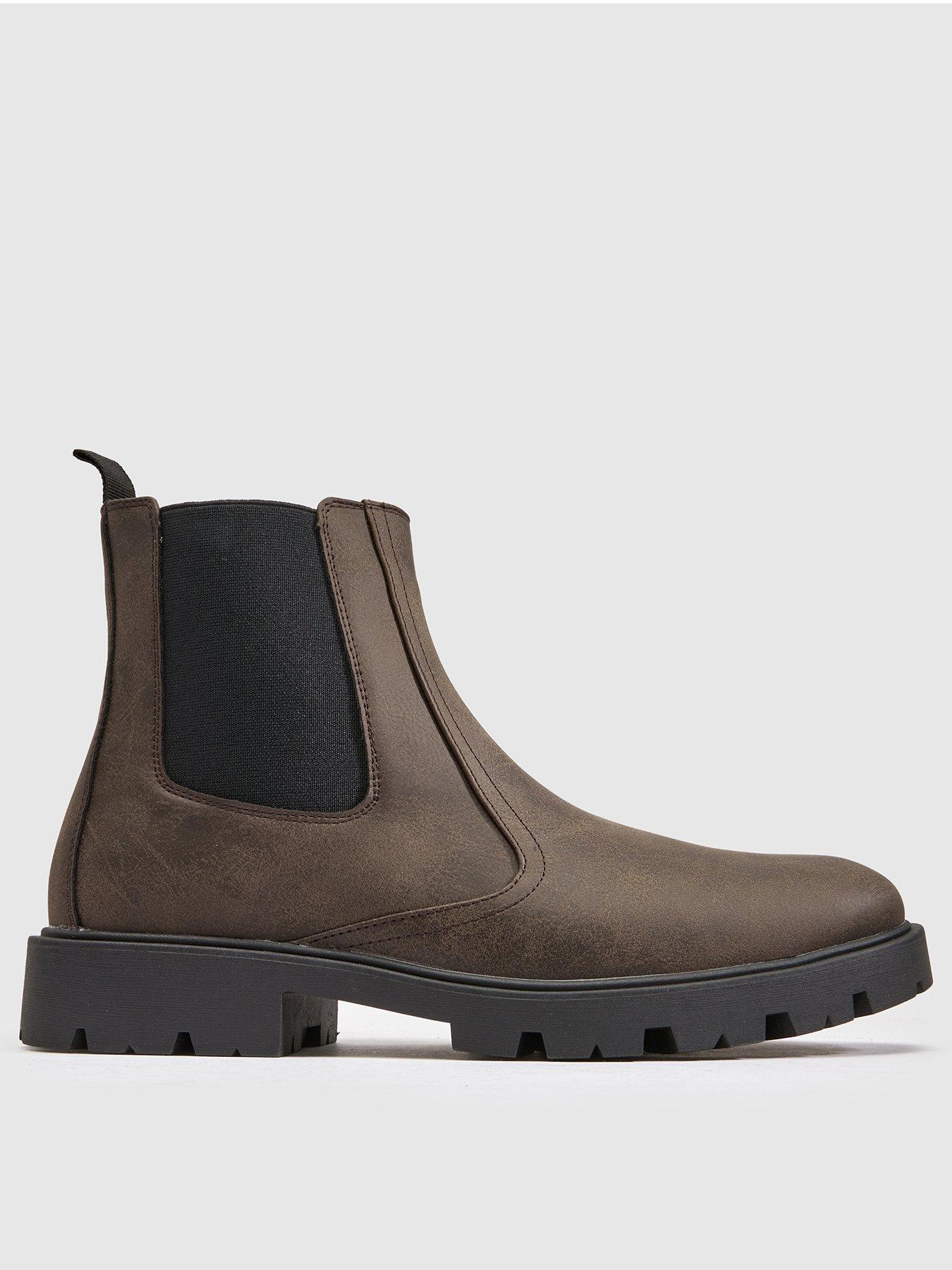 Image 1 of 4 of Schuh Mens Duke Elasticated Chelsea Boot - Brown