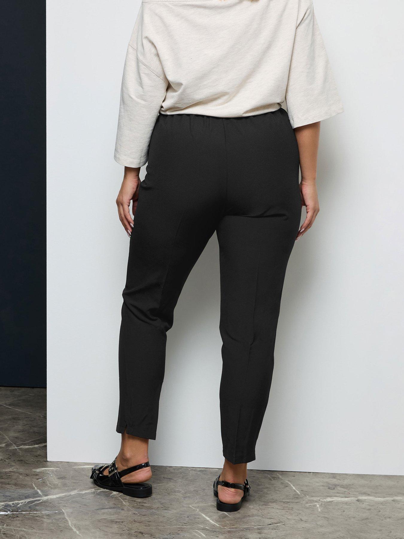 Image 2 of 4 of Yours Womens Curve Pablo Tapered Trousers - Black