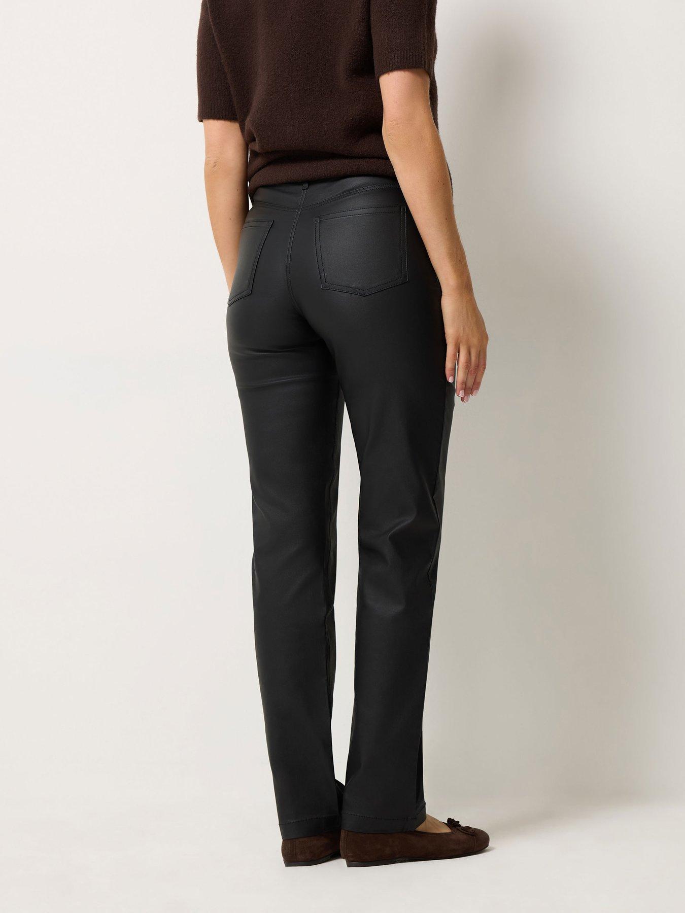 Image 2 of 4 of Long Tall Sally Coated Straight Jean 34" - Black