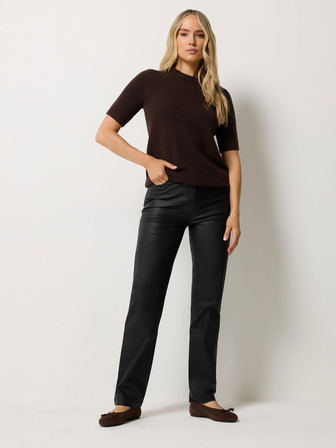 Image 3 of 4 of Long Tall Sally Coated Straight Jean 34" - Black