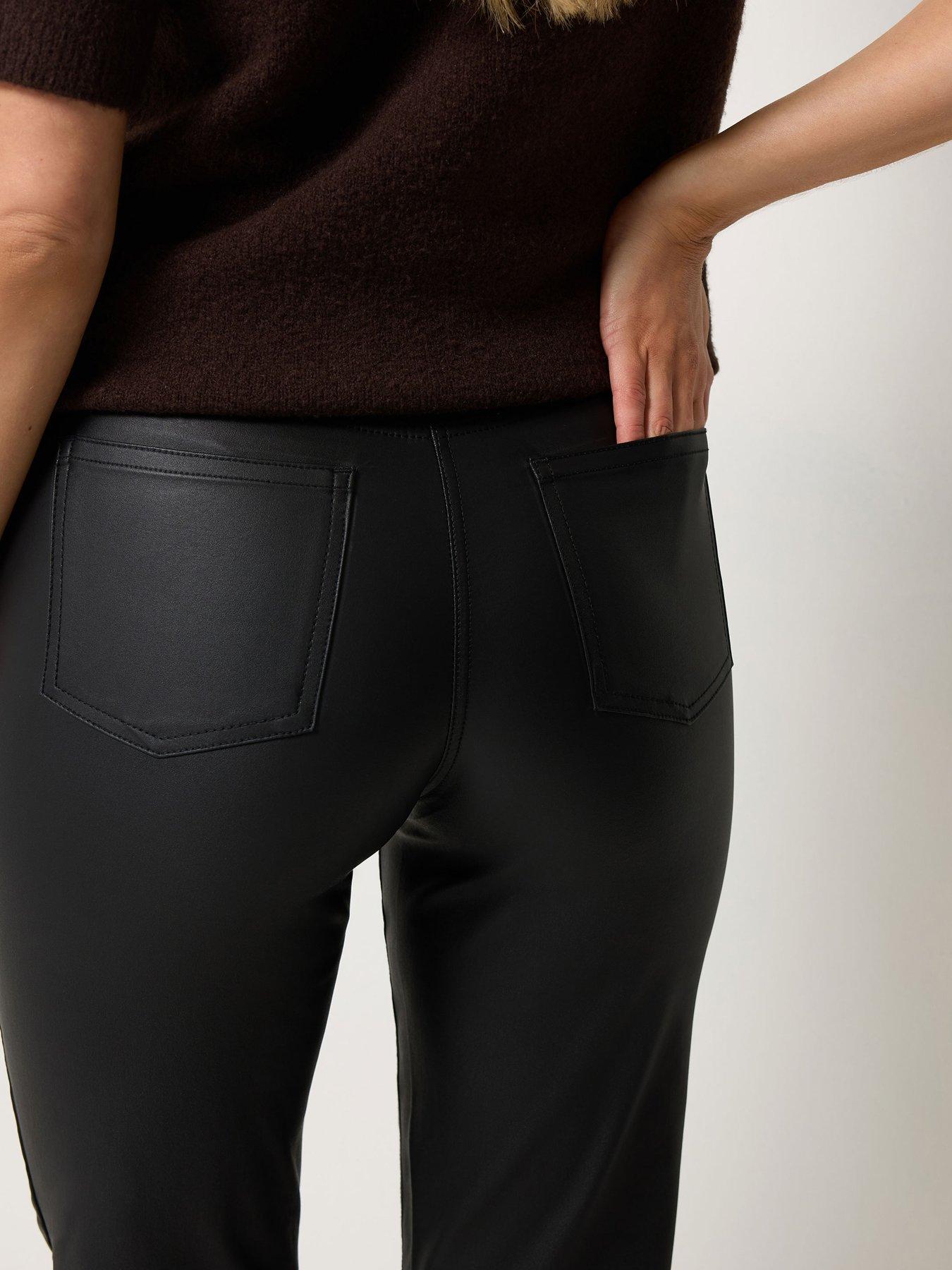Image 4 of 4 of Long Tall Sally Coated Straight Jean 34" - Black
