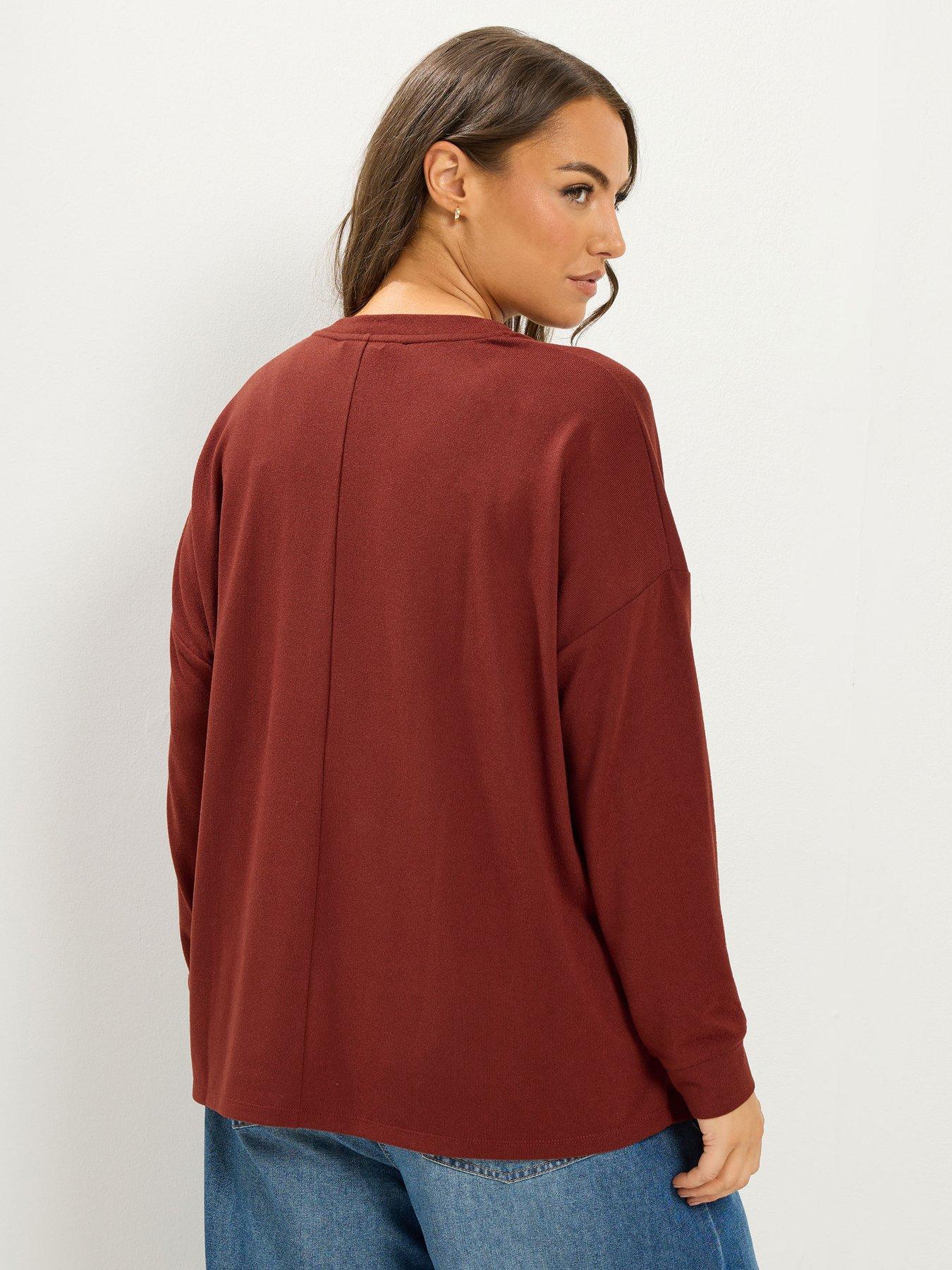 Image 2 of 4 of Yours Curve Rust Soft Touch Jumper - Orange