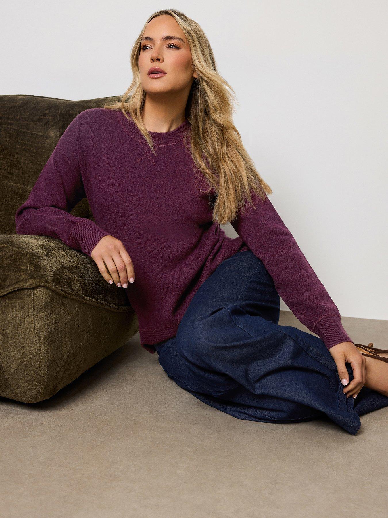 Image 1 of 4 of Long Tall Sally Premium Heavy Weight Jumper - Purple