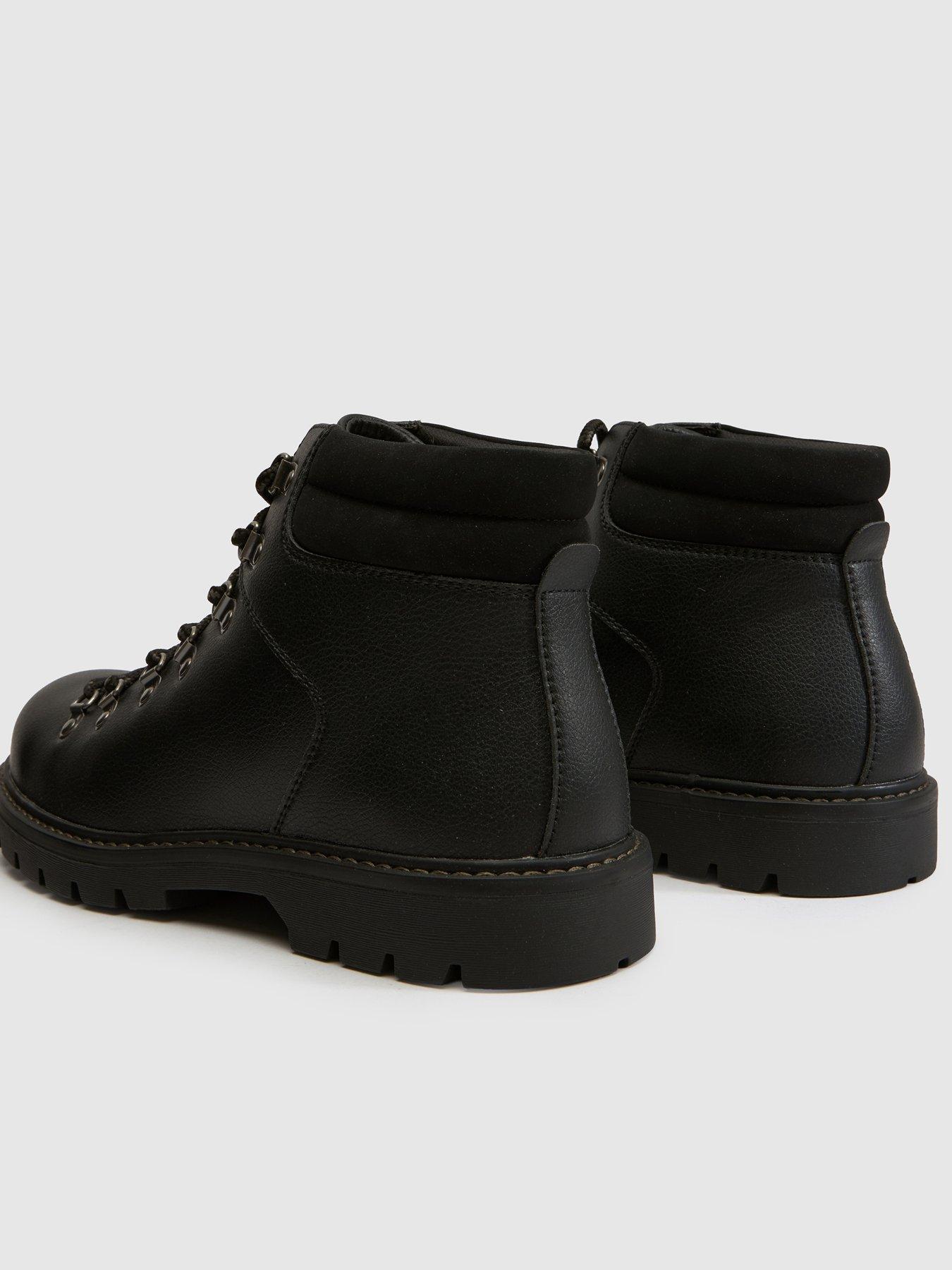 Image 3 of 4 of Schuh Mens Greg Lace-Up Padded Collar Hiker Boots - Black