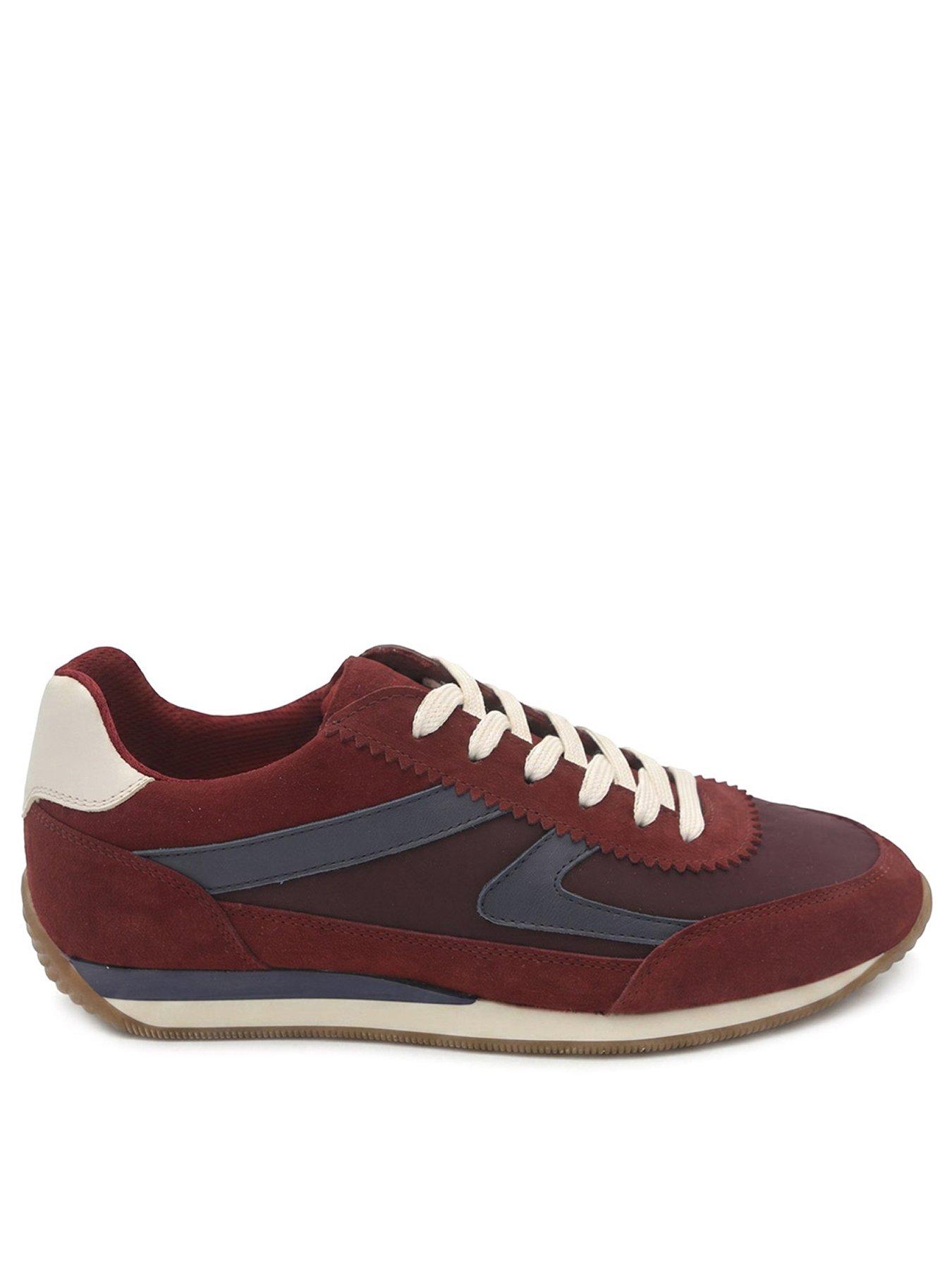 Image 1 of 6 of Jones Bootmaker Aeries Lace Up Trainer - Burgundy