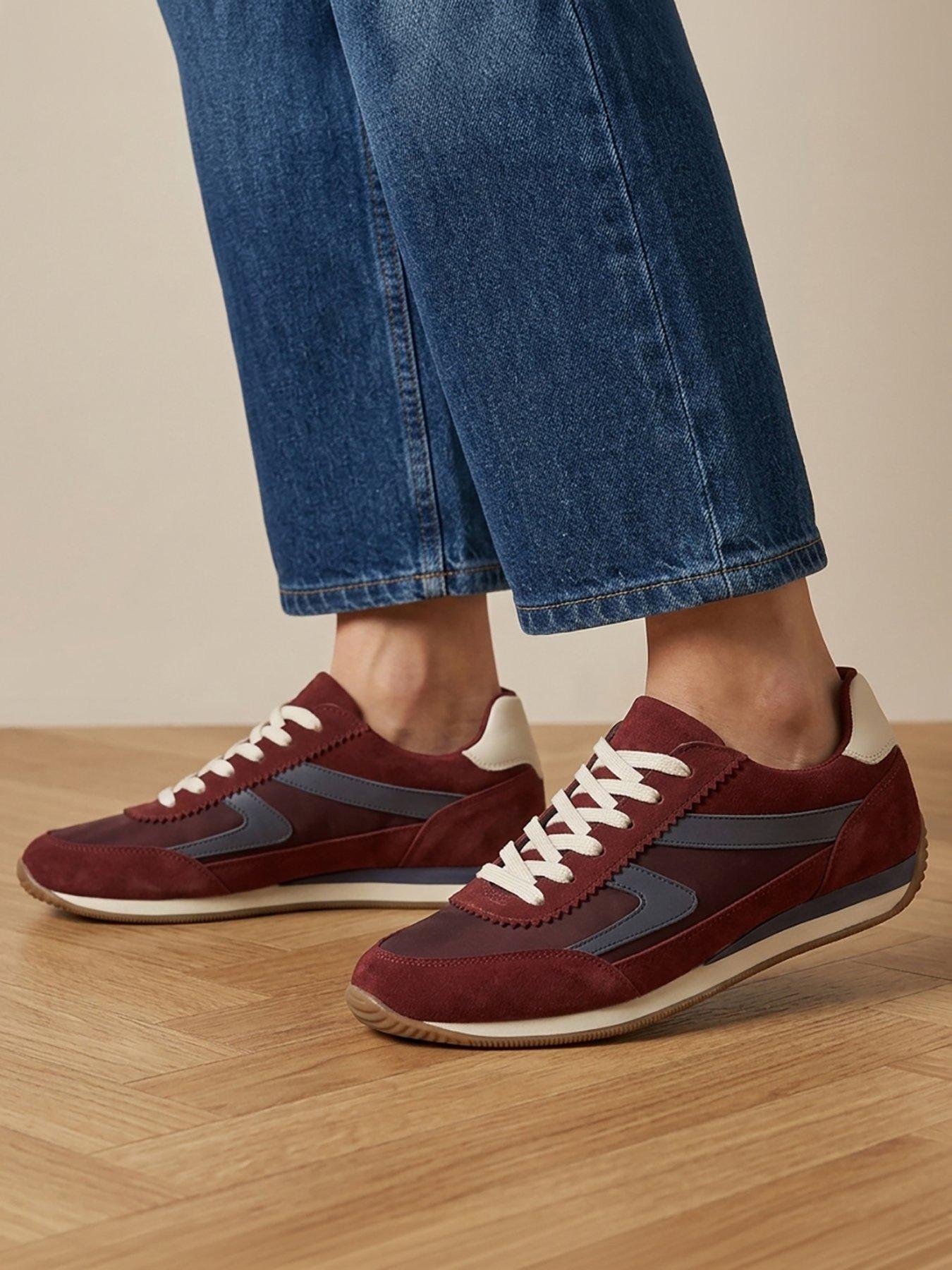 Image 6 of 6 of Jones Bootmaker Aeries Lace Up Trainer - Burgundy