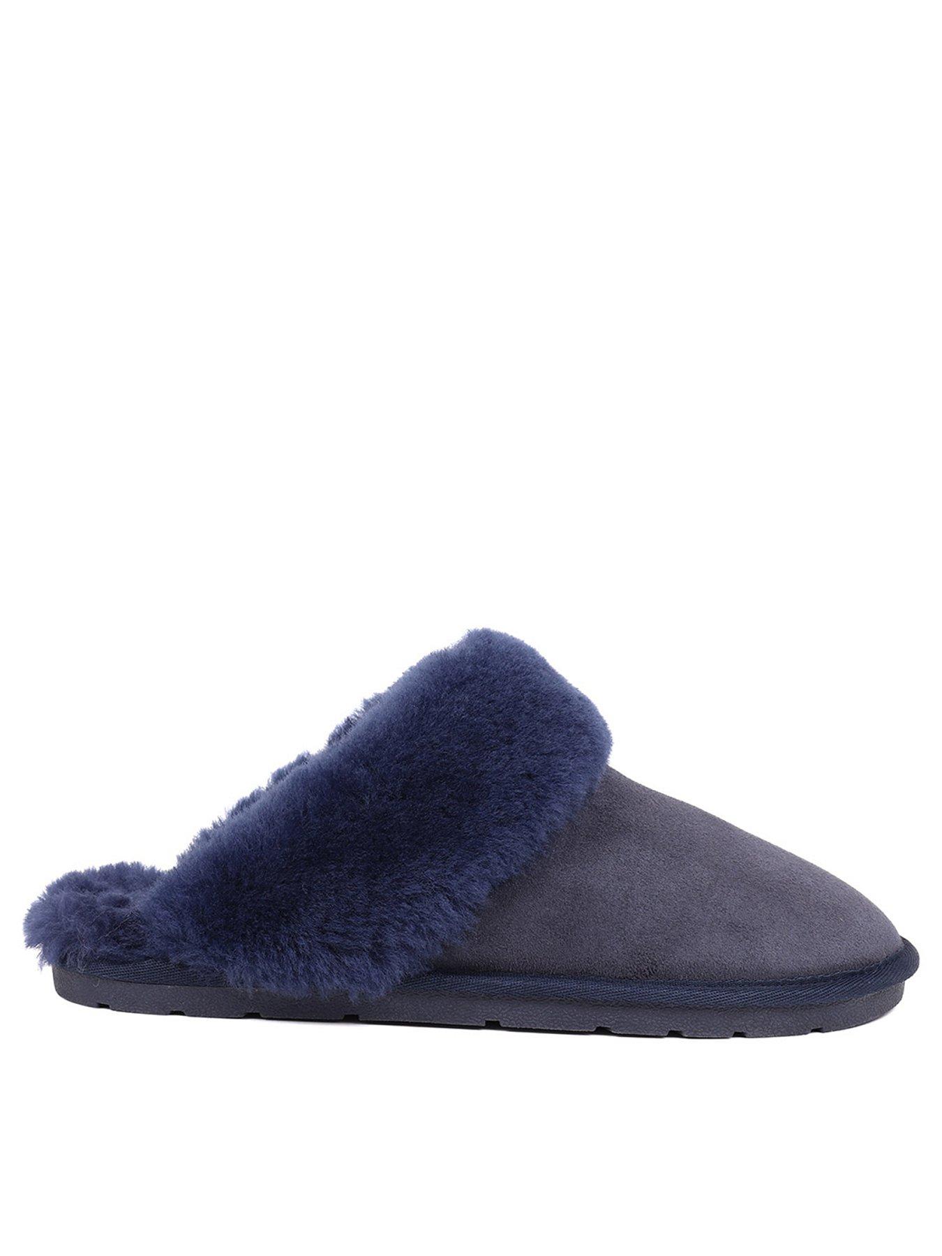 Jones Bootmaker Bella-rose Mule Slipper, Navy, Size 6, Women
