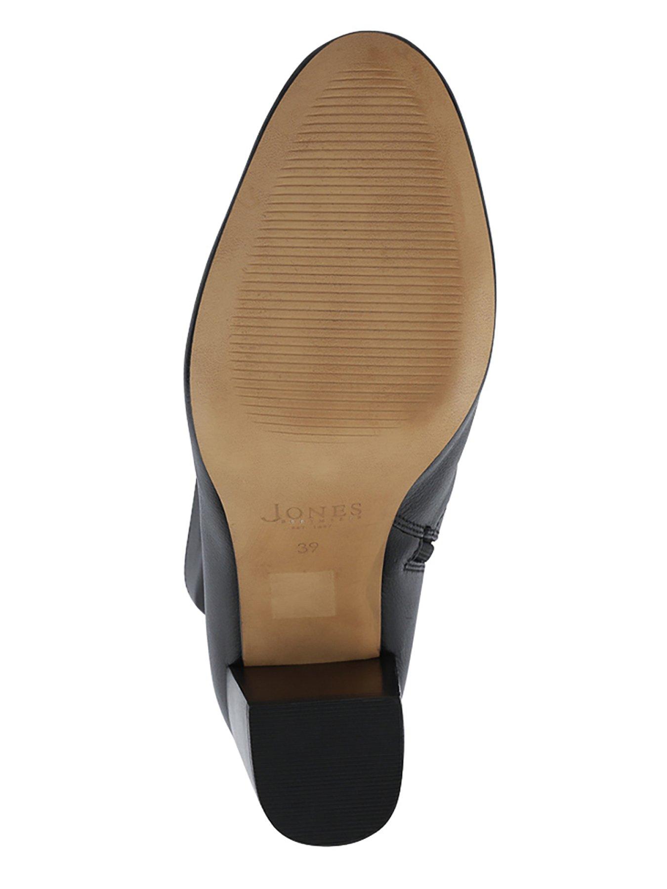 Image 5 of 6 of Jones Bootmaker Lianawide Lace Up Block Heel Boot - Black Leather