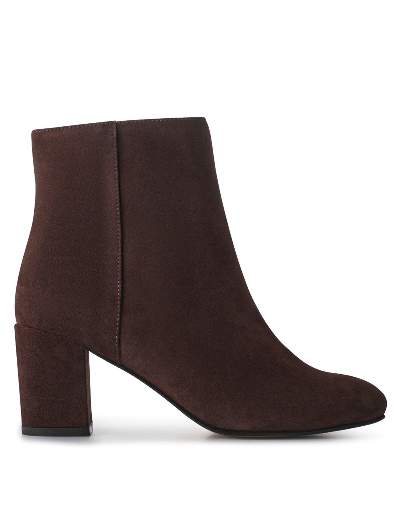 Jones Bootmaker Women's Chocolate Suede Neptune Heeled Ankle Boots - Neptune3 / 319 206 Size 5 Leather - Image 2